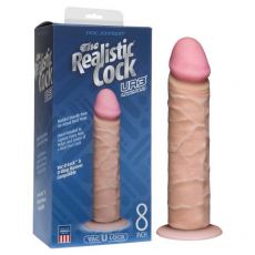 Doc Johnson The Realistic Cock 8" Suction Cup Veined Dong Dildo Sex Toy