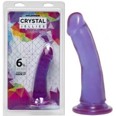 Doc Johnson Crystal Jellies 6.5'' Dong Suction Cup Dildo Purple Sex Toy