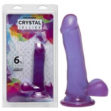 Doc Johnson Crystal Jellies 6.5'' Cock & Balls Dildo Dong Sex toy Suction Cup