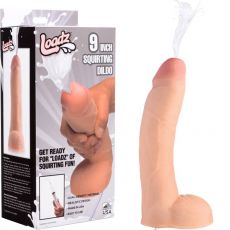 XR Brands LOADZ 9" SQUIRTING Dual Density Realistic Dildo Dong 24cm