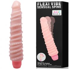 BAILE Flexi Spine Vibrator Spiral Flesh 7.8"