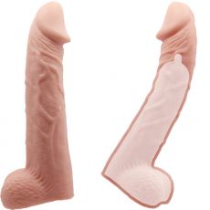 Baile Large Realistic Penis Extender Sleeve 21cm