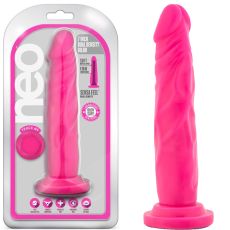 Blush Neo Dual Density 7.5" Cock Neon Dildo Suction Cup Pink