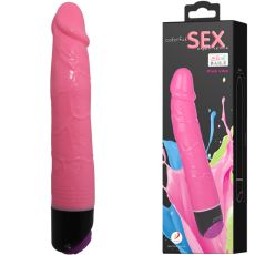 Baile 23.5cm Realistic Vibrating Dildo Flexible Firm Dong Vibrator Sex Toy
