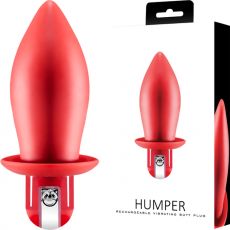 Excellent Power Humper Rechargeable Vibrating  Anal Butt Plug Vibrator Red