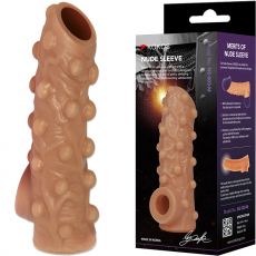 Kokos Nude 3 Beaded Veined Penis Extender Sleeve Cock Ring