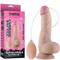 LOVETOY EJACULATING 8" DILDO REALISTIC VEINED SQUIRTING