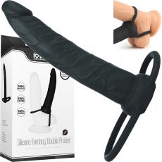 LOVETOY Silicone Fantasy Double Prober Dildo Cock Ring Strap-on