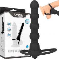 LOVETOY Vibrating Beaded Double Prober Dildo Cock Ring