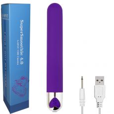 5.5" USB Rechargeable Bullet Vibrator Anal Vaginal Wand Unisex PURPLE