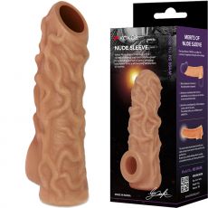 Kokos Nude 4 Beaded Veined Penis Extender Sleeve Cock Ring
