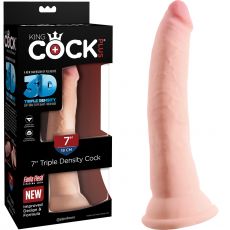 PIPEDREAM KING COCK 7" Dildo 3D TRIPLE DENSITY Suction Cup