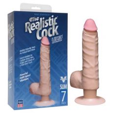 Doc Johnson Realistic Cock - Vibrating 7" Veined Suction Cup dildo Dong Sex Toy