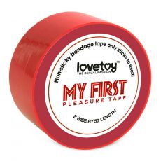 Lovetoy Non-Sticky Bondage Tape BDSM 50 Feet Red