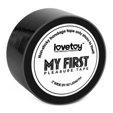 Lovetoy Non-Sticky Bondage Tape BDSM 50 Feet Black