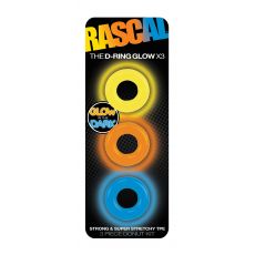 Rascal The D-Ring Glow X3 Penis Cock Ring Set