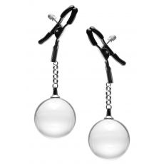 Spheres Adjustable Nipple Clamps w/ Weighted Orbs