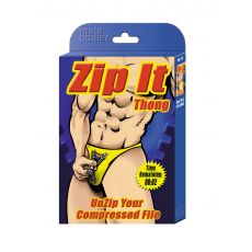 Zip It Thong Novelty Underwear Red