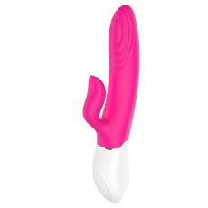 S-Hande Lighter Thrusting Rabbit Heated USB Vibrator Pink