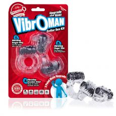 Vibroman - Black Vibrating Couples Cock Penis Ring