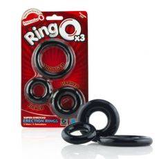 RingO x3 Donut Cock Penis Rings Black