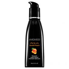 Wicked Aqua Sweet Peach Flavoured Water Based Lubricant 60ml