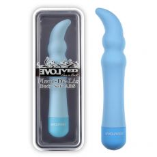 Evolved Fleur De Lis - Silky G blue Curved Vibrator Sex Toy