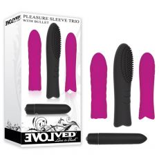Evolved Pleasure Sleeve Trio With Bullet Vibrator Clitoral Stimulator Sex toy
