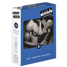 Four Seasons Regular Condoms 6-pack Retail Box