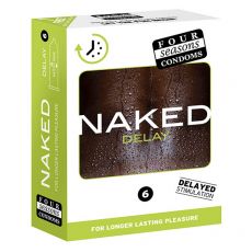 Four Seasons Naked Delay Condoms 6-pack Retail Box