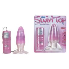 Swirl Top Butt Plug - Large (Pink)