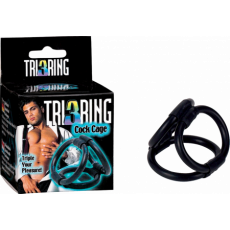 Tri 3 Ring Cock Cage Penis Ring Set Couples Toys