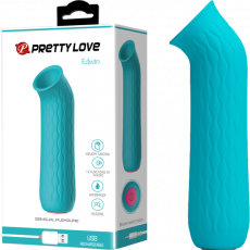 PRETTY LOVE Ford USB Rechargeable CLITORAL Suction Vibrator (Blue)