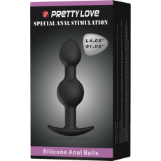 Silicone Anal Balls 4.05&quot; (Black)