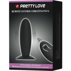 PRETTY LOVE Remote Control Vibrating Anal Plug (Black)