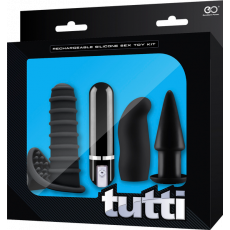 Tutti Rechargeable Sex Toy Kit (Black)