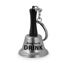 Ring For A Drink Keyring Bell (Silver)