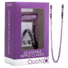 OU077PUR-Ouch Adjustable Nipple Clamps