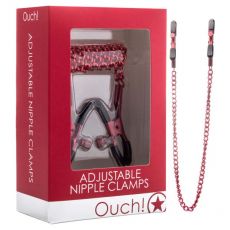 OU077RED-Ouch Adjustable Nipple Clamps