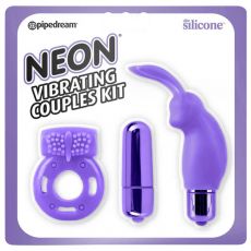 PIPEDREAM Neon Vibrating Couples Kit Purple