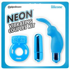 PIPEDREAM Neon Vibrating Couples Kit Blue