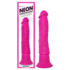 PIPEDREAM Neon Silicone Wall Banger Dildo PINK