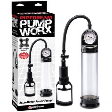 Pipedream Pump Worx Accu-Meter Power Penis Pump Black