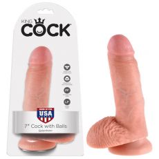 King Cock 7'' Cock With Balls
