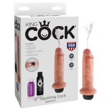 Pipedream King Cock 6'' Squirting Cock Dildo Ejaculating Dong (Flesh)
