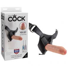 King Cock Strap-On Harness with 7'' Uncut Cock