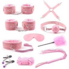 BDSM 10PC Bondage kit Pink