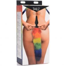 Rainbow FOX Tail ANAL Silicone Butt Plug