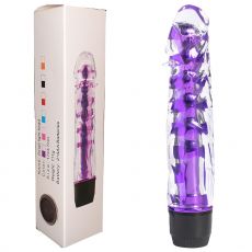 7" G-Spot JELLY Vibrator Wand Vibe Purple
