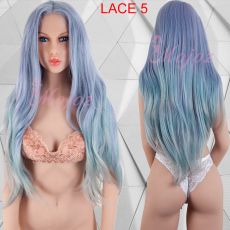 Lace Front Wig Long blue